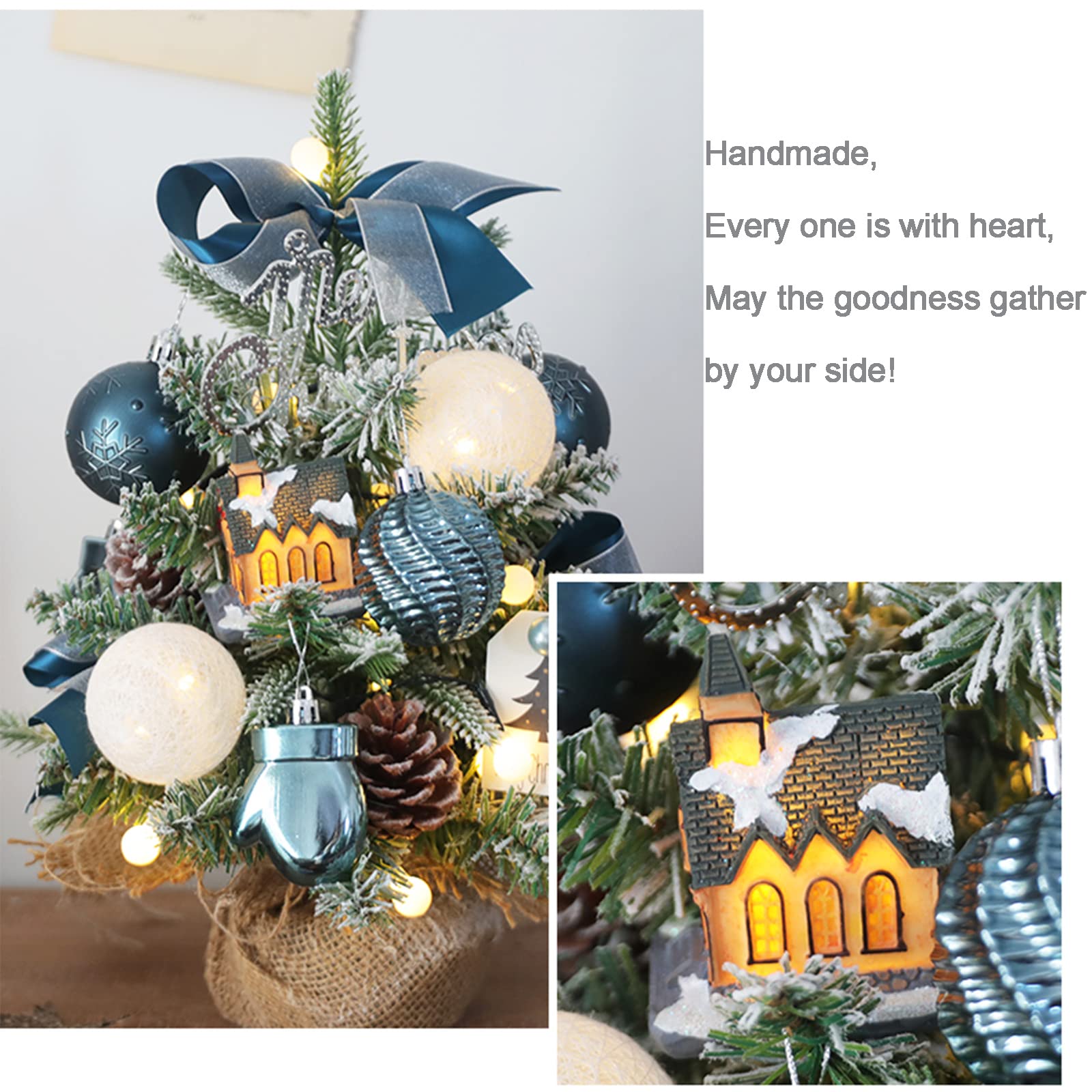 Amazon.co.jp: XBAOMING デスクトップのクリスマスツリー、ミニ